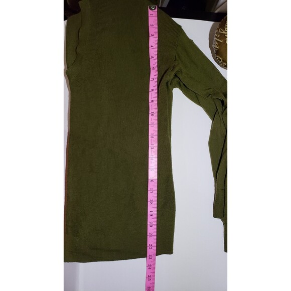 J. Crew Black Label Size Medium Merino Wool Blend Olive Green Pullover Sweater - Picture 11 of 11